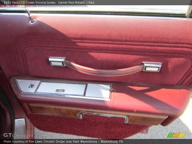 Garnet Red Metallic / Red 1991 Ford LTD Crown Victoria Sedan