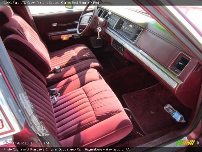 Garnet Red Metallic / Red 1991 Ford LTD Crown Victoria Sedan