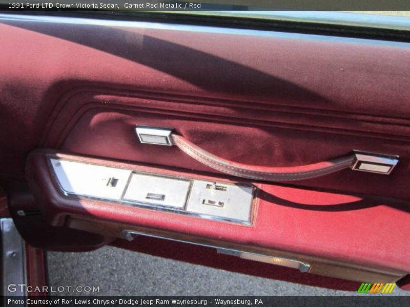 Garnet Red Metallic / Red 1991 Ford LTD Crown Victoria Sedan