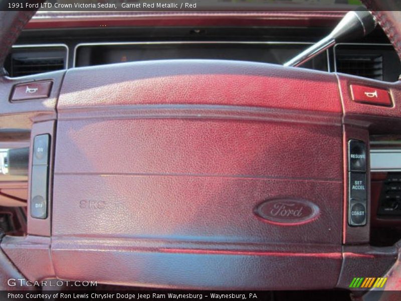 Garnet Red Metallic / Red 1991 Ford LTD Crown Victoria Sedan