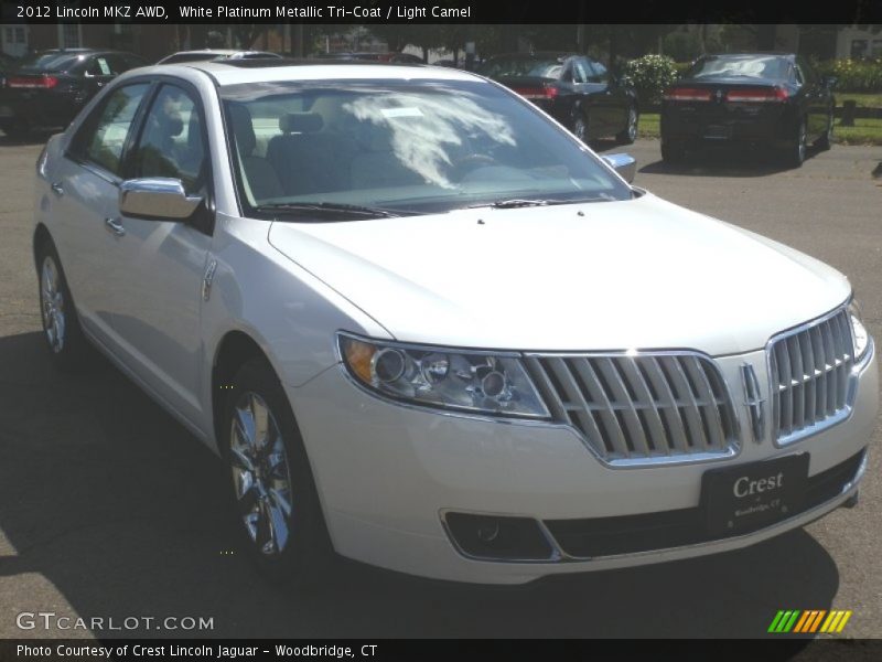 White Platinum Metallic Tri-Coat / Light Camel 2012 Lincoln MKZ AWD