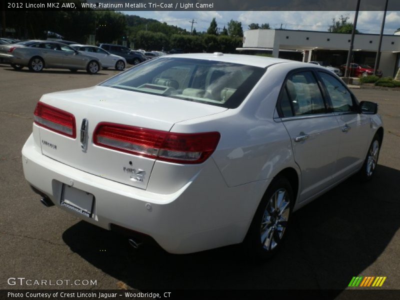 White Platinum Metallic Tri-Coat / Light Camel 2012 Lincoln MKZ AWD