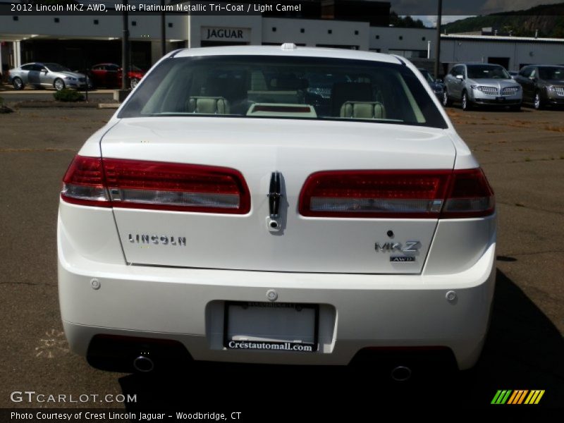 White Platinum Metallic Tri-Coat / Light Camel 2012 Lincoln MKZ AWD