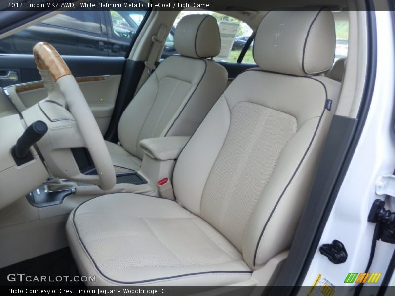 White Platinum Metallic Tri-Coat / Light Camel 2012 Lincoln MKZ AWD