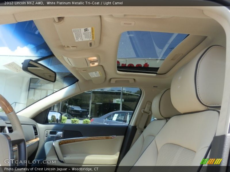 White Platinum Metallic Tri-Coat / Light Camel 2012 Lincoln MKZ AWD