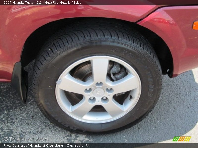 Mesa Red Metallic / Beige 2007 Hyundai Tucson GLS