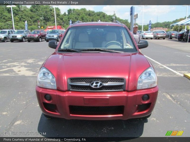 Mesa Red Metallic / Beige 2007 Hyundai Tucson GLS