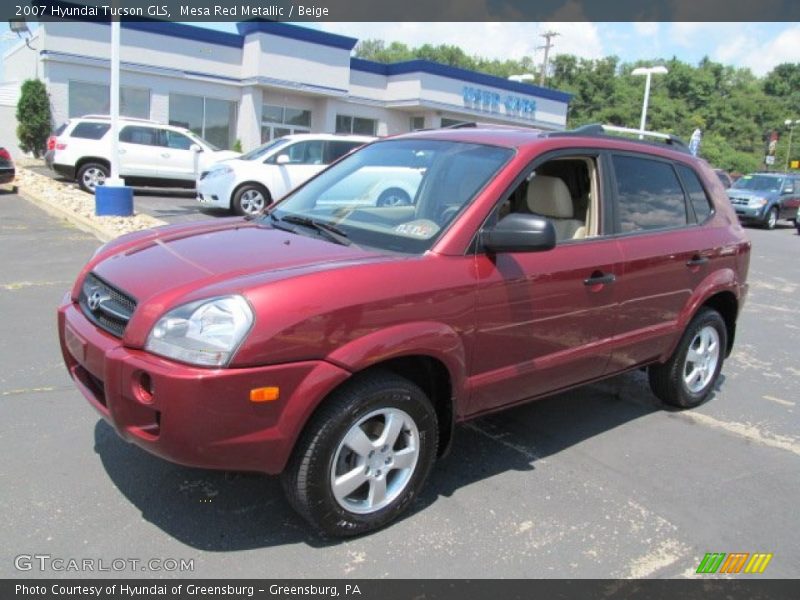 Mesa Red Metallic / Beige 2007 Hyundai Tucson GLS