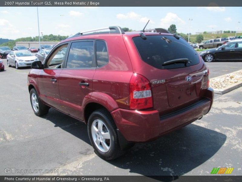 Mesa Red Metallic / Beige 2007 Hyundai Tucson GLS