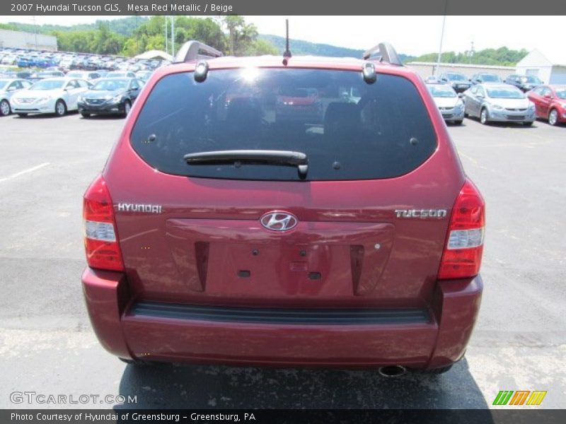 Mesa Red Metallic / Beige 2007 Hyundai Tucson GLS