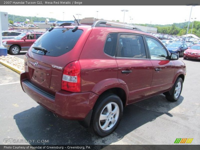 Mesa Red Metallic / Beige 2007 Hyundai Tucson GLS