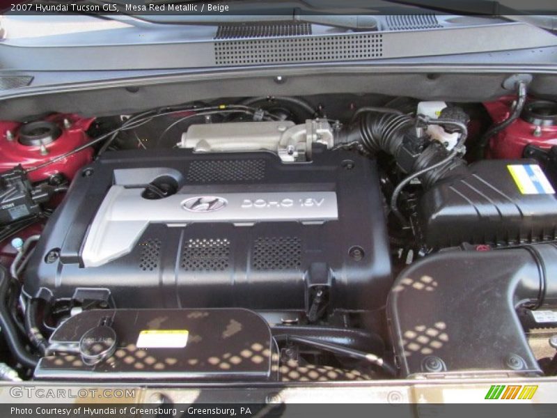 Mesa Red Metallic / Beige 2007 Hyundai Tucson GLS