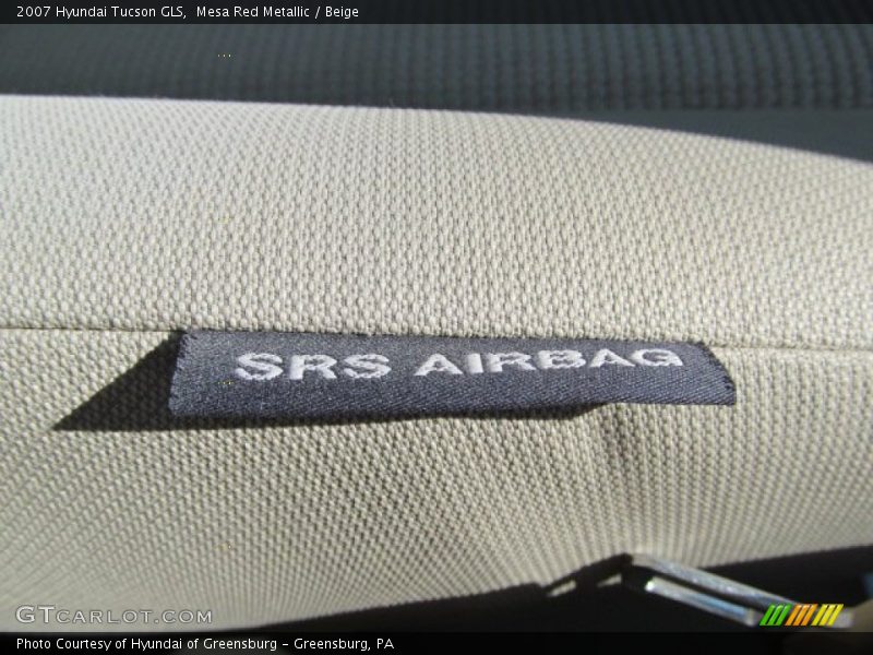 Mesa Red Metallic / Beige 2007 Hyundai Tucson GLS