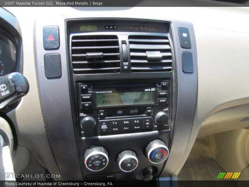 Mesa Red Metallic / Beige 2007 Hyundai Tucson GLS