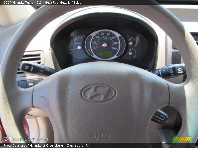 Mesa Red Metallic / Beige 2007 Hyundai Tucson GLS