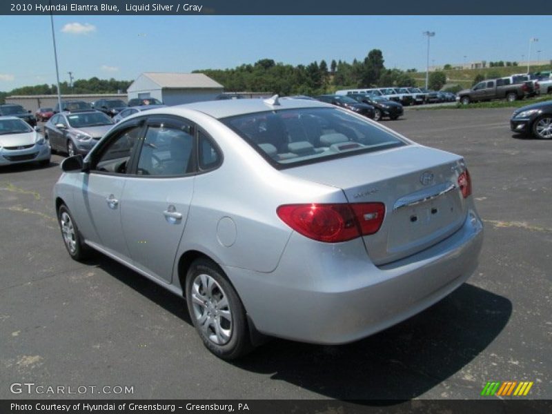 Liquid Silver / Gray 2010 Hyundai Elantra Blue