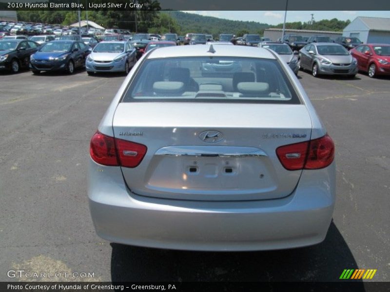 Liquid Silver / Gray 2010 Hyundai Elantra Blue