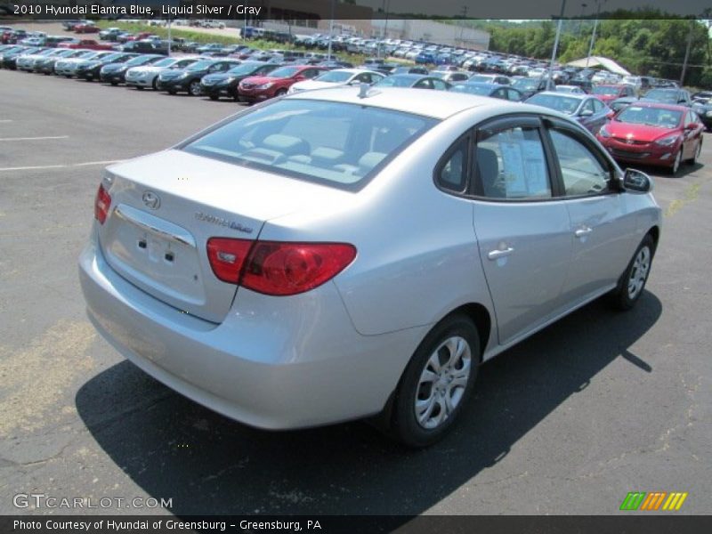 Liquid Silver / Gray 2010 Hyundai Elantra Blue