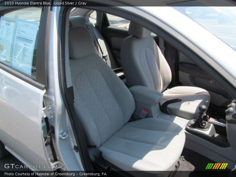 Liquid Silver / Gray 2010 Hyundai Elantra Blue