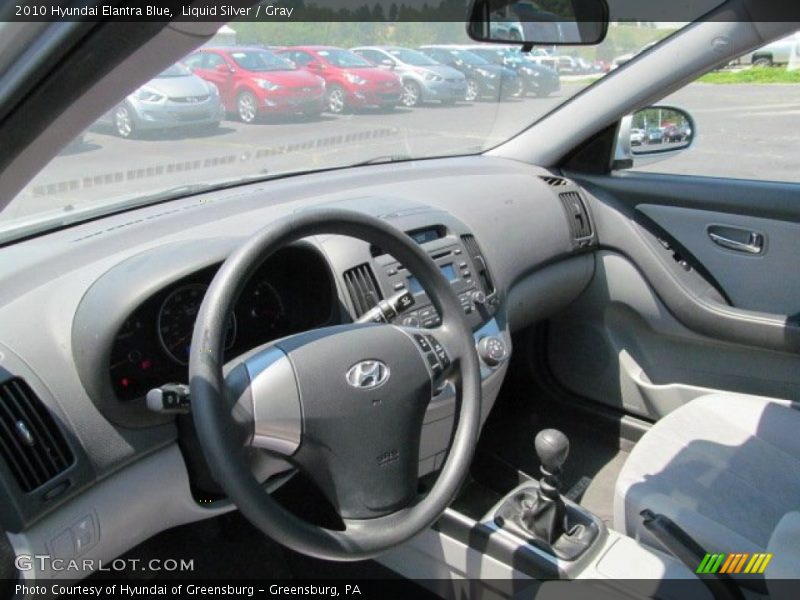 Liquid Silver / Gray 2010 Hyundai Elantra Blue