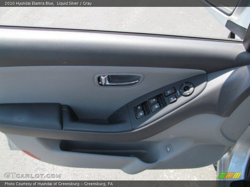 Liquid Silver / Gray 2010 Hyundai Elantra Blue