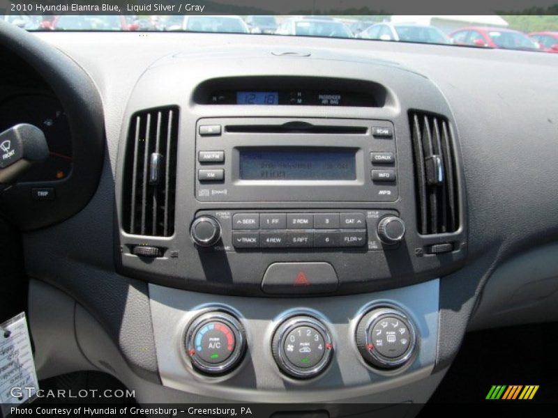 Liquid Silver / Gray 2010 Hyundai Elantra Blue