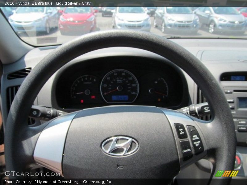 Liquid Silver / Gray 2010 Hyundai Elantra Blue