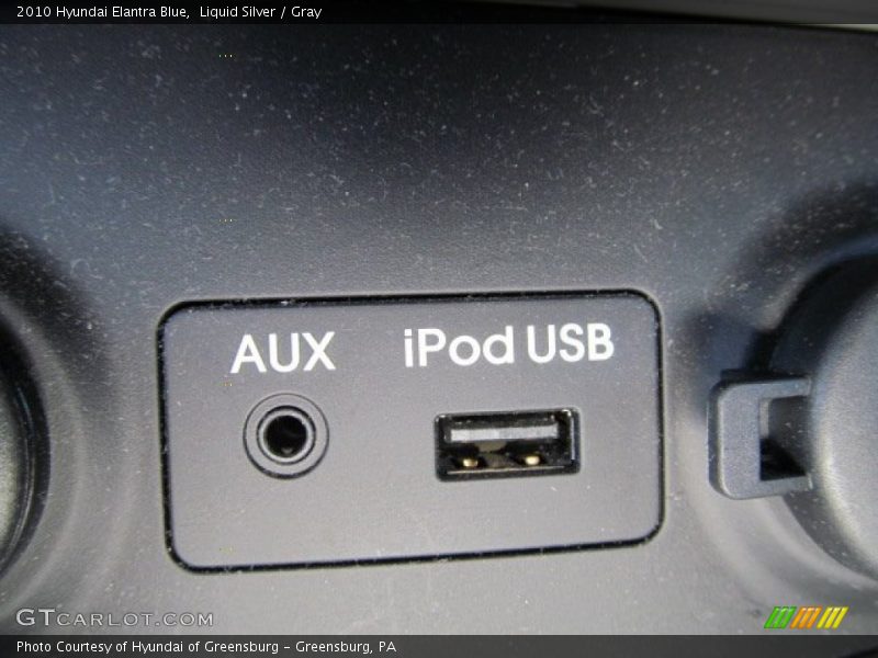 Liquid Silver / Gray 2010 Hyundai Elantra Blue