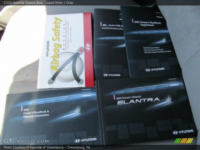 Liquid Silver / Gray 2010 Hyundai Elantra Blue