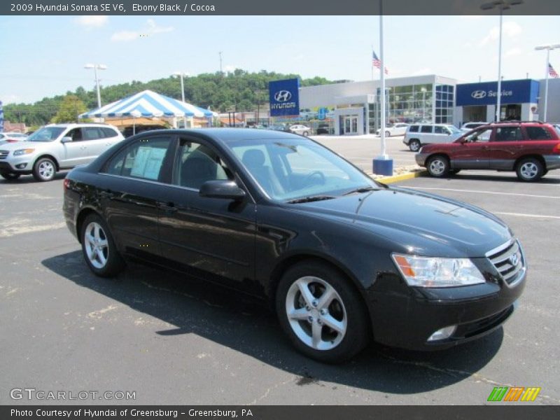 Ebony Black / Cocoa 2009 Hyundai Sonata SE V6