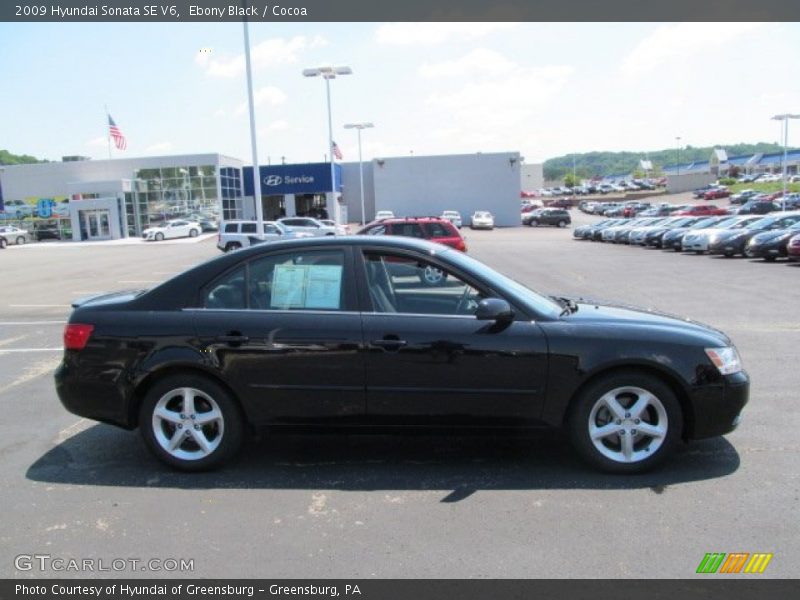 Ebony Black / Cocoa 2009 Hyundai Sonata SE V6