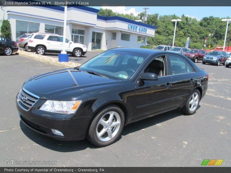 Ebony Black / Cocoa 2009 Hyundai Sonata SE V6