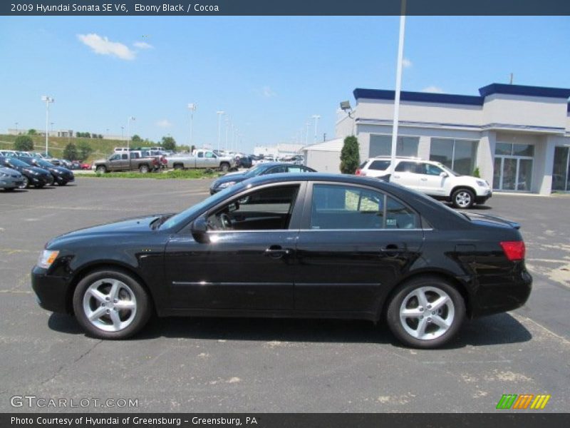 Ebony Black / Cocoa 2009 Hyundai Sonata SE V6