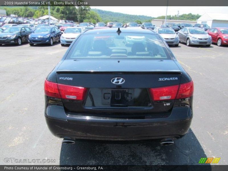 Ebony Black / Cocoa 2009 Hyundai Sonata SE V6