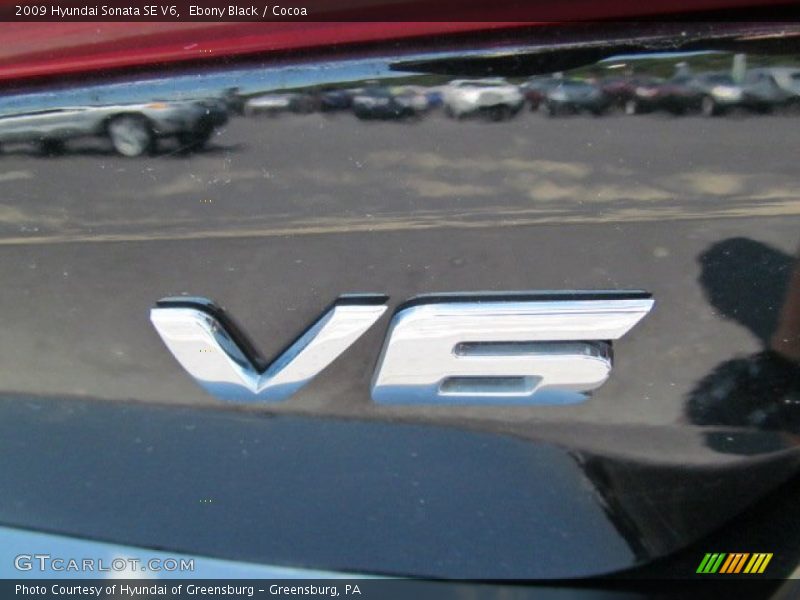Ebony Black / Cocoa 2009 Hyundai Sonata SE V6