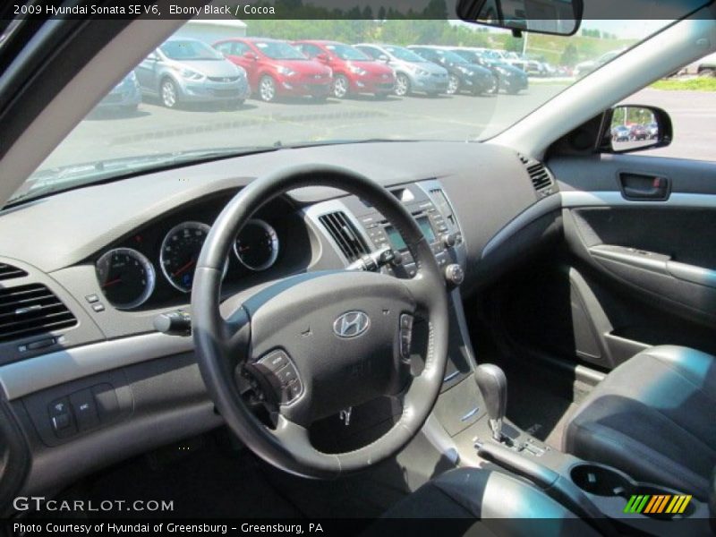 Ebony Black / Cocoa 2009 Hyundai Sonata SE V6