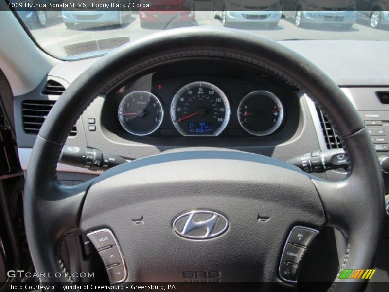 Ebony Black / Cocoa 2009 Hyundai Sonata SE V6