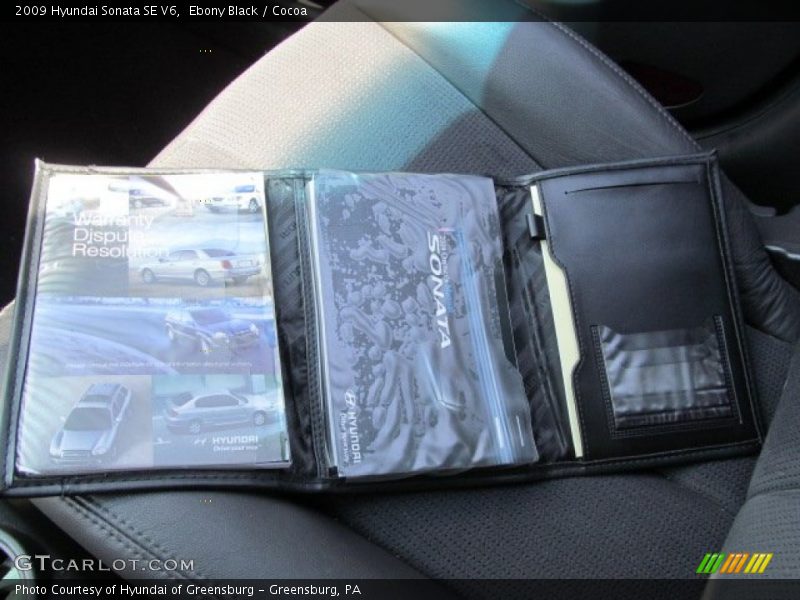 Ebony Black / Cocoa 2009 Hyundai Sonata SE V6