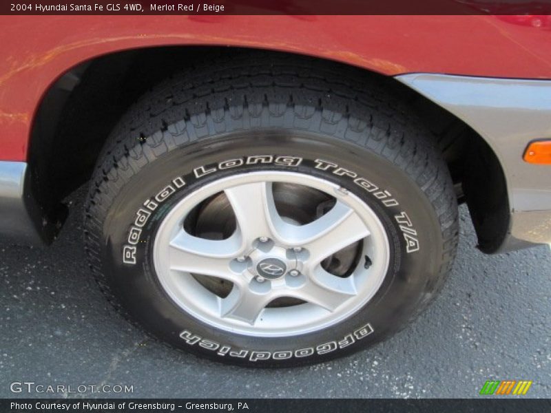 Merlot Red / Beige 2004 Hyundai Santa Fe GLS 4WD