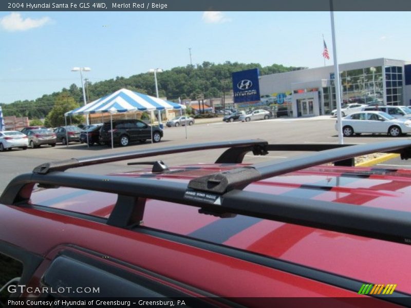 Merlot Red / Beige 2004 Hyundai Santa Fe GLS 4WD