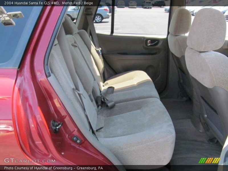 Merlot Red / Beige 2004 Hyundai Santa Fe GLS 4WD