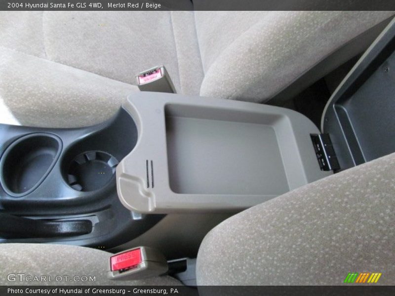 Merlot Red / Beige 2004 Hyundai Santa Fe GLS 4WD