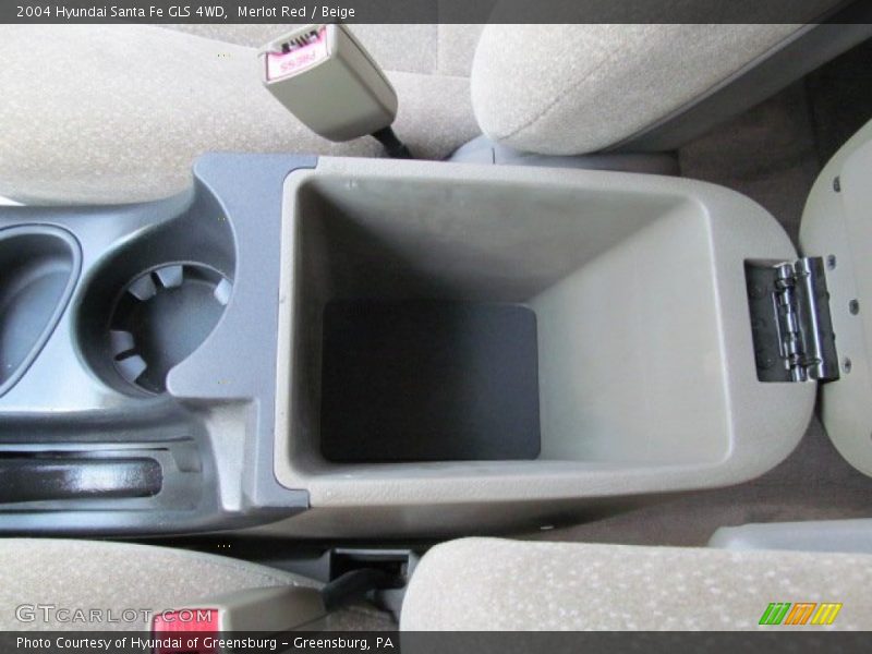 Merlot Red / Beige 2004 Hyundai Santa Fe GLS 4WD