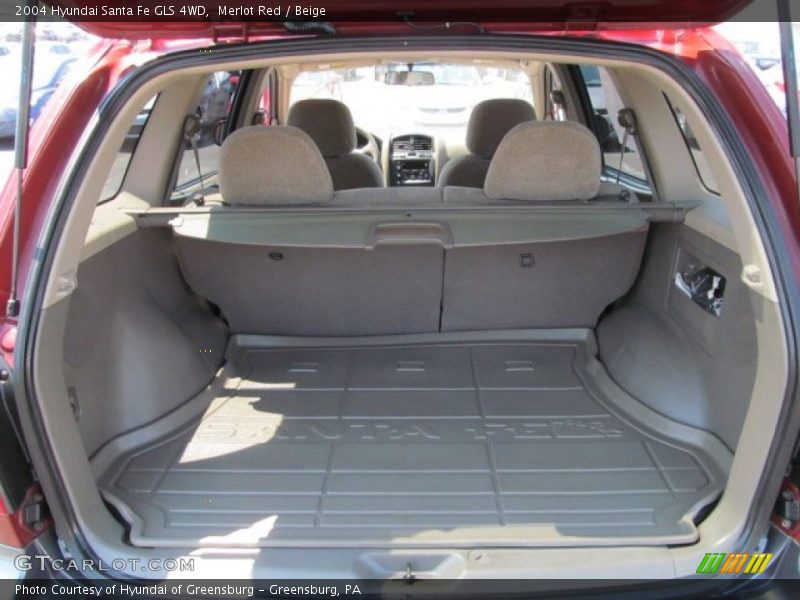 Merlot Red / Beige 2004 Hyundai Santa Fe GLS 4WD