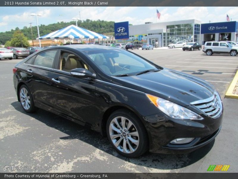 Midnight Black / Camel 2013 Hyundai Sonata Limited 2.0T
