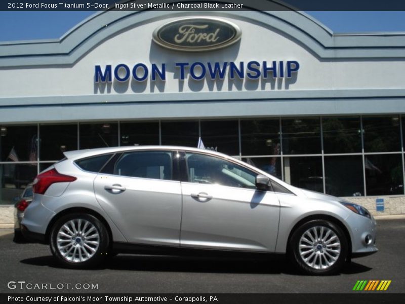 Ingot Silver Metallic / Charcoal Black Leather 2012 Ford Focus Titanium 5-Door