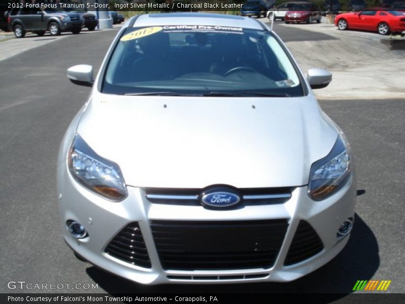 Ingot Silver Metallic / Charcoal Black Leather 2012 Ford Focus Titanium 5-Door