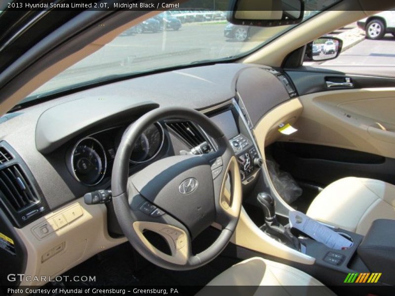 Midnight Black / Camel 2013 Hyundai Sonata Limited 2.0T