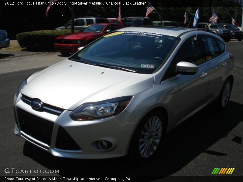Ingot Silver Metallic / Charcoal Black Leather 2012 Ford Focus Titanium 5-Door