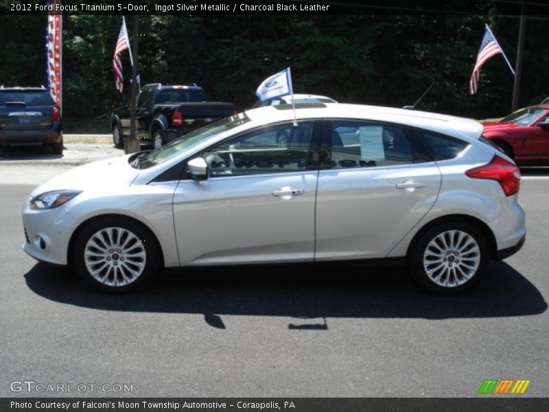 Ingot Silver Metallic / Charcoal Black Leather 2012 Ford Focus Titanium 5-Door
